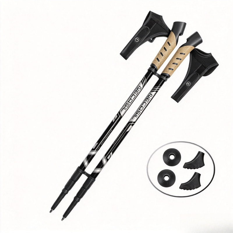 Trekking Pole Carbon - 2 ชิ้น ไม้เท้าเดินป่าแบบยืดหดได้ อลูมิเนียมอัลลอยด์ ไม้เท้าเดินแบบนอร์ดิก น้ำหนักเบา
