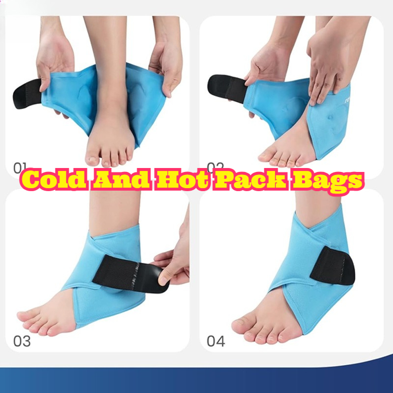 Ankle Brace - แผ่นเจลประคบร้อนเย็นสำหรับข้อเท้า แบบนุ่ม ใช้ซ้ำได้ บรรเทาอาการปวดบวม สำหรับนักกีฬา