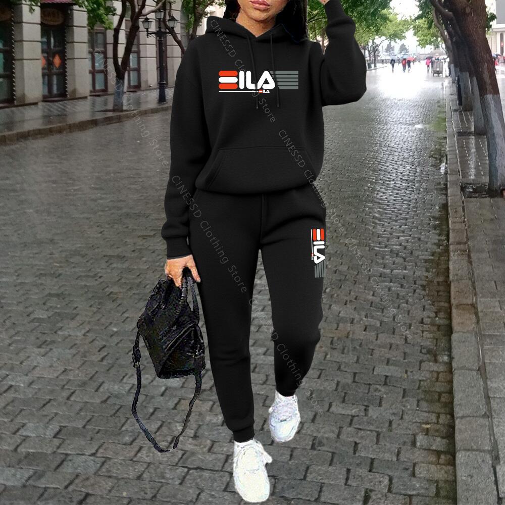 Joggers Pants - ชุดวอร์มผู้หญิง 2 ชิ้น สไตล์เออร์เบิน คุณภาพสูง ดีไซน์หรูหรา
