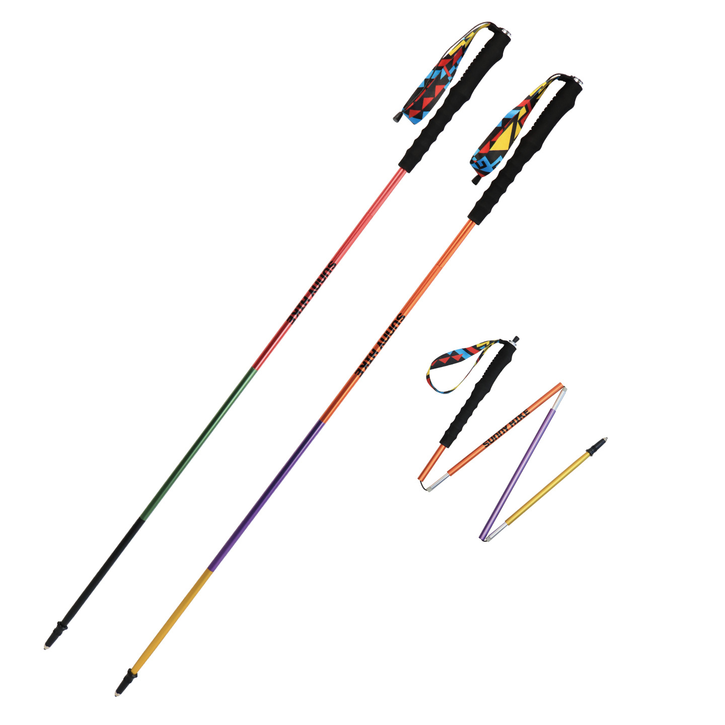 ไม้เท้าเดินป่าแบบพับได้ น้ำหนั - Trekking Pole Carbon บทวิจารณ์และราคา